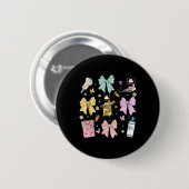 Coquette Bow Sonograaf Easter Ultrasound Tech So Ronde Button 5,7 Cm (Voorkant /achterkant)