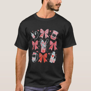 Coquette Bow Sonograaf Valentijnsdag Echografie T-shirt