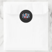 Coquette Bow Stethoscoop Nurse 4 juli Nursing Ronde Sticker (Tas)