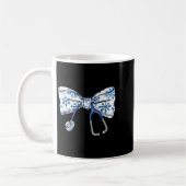 Coquette Bow Stethoscoop Verpleegster Kerst Kerstm Koffiemok (Links)