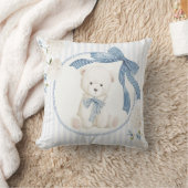 Coquette Bow Teddy Bear Baby Boy Nursery Kussen (Deken)