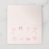 Coquette Bow Theme Party Eten Label Plaatskaartje (Buitenkant ongevouwen)