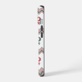Coquette Bow Ugly Sweater Kerstvakantie iPhone 15 Case (Linkerkant)