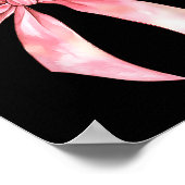 Coquette Bow Verjaardag Meisjes Esthetische Girly Poster (Hoek)