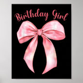 Coquette Bow Verjaardag Meisjes Esthetische Girly  Poster (Voorkant)