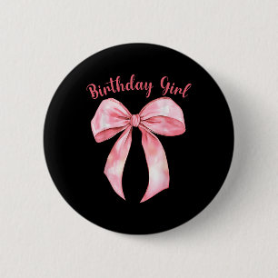 Coquette Bow Verjaardag Meisjes Esthetische Girly  Ronde Button 5,7 Cm