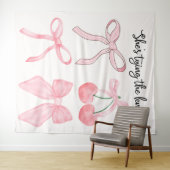 Coquette Bow Vrijgezellenfeest Foto Achtergrond Wandkleed (In Situ (horizontaal))