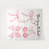 Coquette Bow Vrijgezellenfeest Foto Achtergrond Wandkleed (Voorkant (horizontaal))