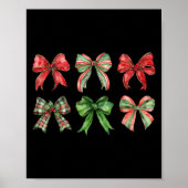 Coquette Bow Vrolijk Kerstfeest Familie Pyjama's H Poster (Voorkant)