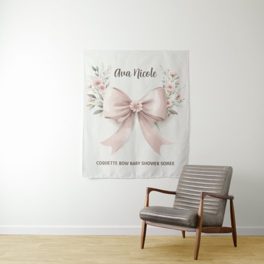 Coquette Bow Wandkleed (In situ)