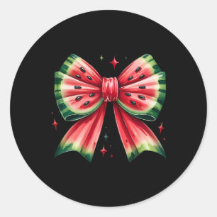 Coquette Bow Watermeloen Zomervakantie Hawaii Bea Ronde Sticker