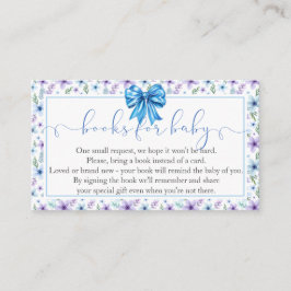 Coquette Bow Wildflowers Blauw Boek Aanvraag Kaart