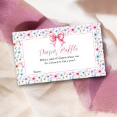 Coquette Bow Wildflowers Bloemen Luier Raffle Kaar Informatiekaartje