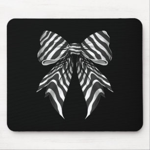 Coquette Bow Zebra Huidpatroon Schattige Halloween Muismat