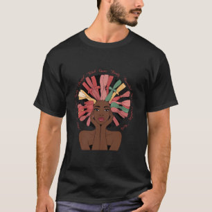 Coquette Bow zwarte geschiedenis maand Afro-Amerik T-shirt
