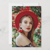 Coquette Bows Blue Graduation Party Uitnodiging (Achterkant)