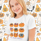 Coquette Bows en Oranje pompoenen T-shirt
