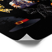 Coquette Bows Ghost Pumpkin Witch Spooky Seizoen H Poster (Hoek)