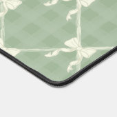 Coquette Bows Gingham Monogram Cream Sage Green  Bureaumat (Hoek)