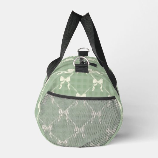Coquette Bows Gingham Monogram Cream Sage Green  Plunjezak (Rechts)