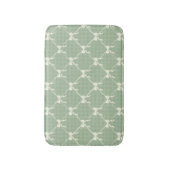 Coquette Bows Gingham Pattern Cream Sage Green Badmat (Voorkant Verticaal)