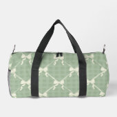 Coquette Bows Gingham Pattern Cream Sage Green Plunjezak (Achterkant)