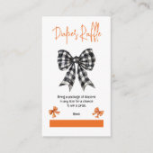 Coquette Bows Halloween Baby shower Luier Raffle Informatiekaartje (Voorkant)