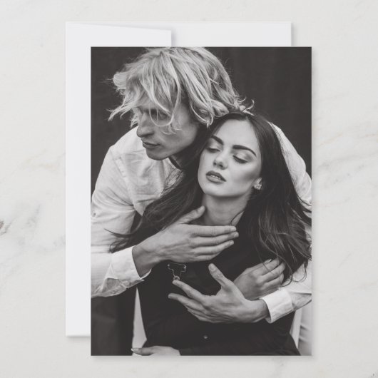 Coquette Bows Houtskool Huwelijksuitnodiging Kaart (Achterkant)