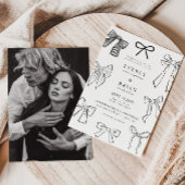 Coquette Bows Huwelijksuitnodiging Kaart