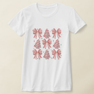 Coquette Bows Kerst Tshirt