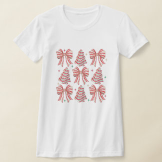 Coquette Bows Kerst Tshirt
