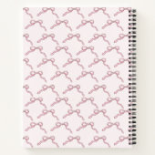 Coquette Bows Pink Gepersonaliseerde naam Sketchbo Notitieboek (Achterkant)
