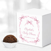 Coquette Bows Roze Baby Meisje Douche Bedankdoosjes