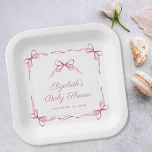 Coquette Bows Roze Baby Meisje Douche