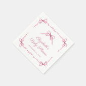 Coquette Bows Roze Baby Meisje Douche Servet (Hoek)