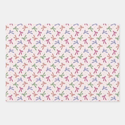 Coquette Bows Wrapping Paper Sheets (Voorkant 3)