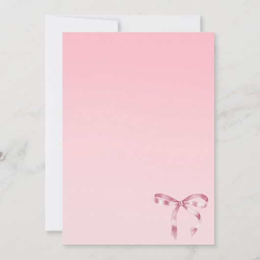 Coquette bruids douche uitnodiging (Achterkant)