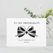 Coquette buigen voor mijn bruidsmeisje trouwdag fo bedankkaart (Staand voorkant)