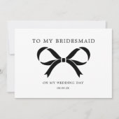 Coquette buigen voor mijn bruidsmeisje trouwdag fo bedankkaart (Voorkant)