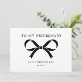 Coquette buigen voor mijn bruidsmeisje trouwdag fo bedankkaart (Staand voorkant)