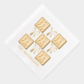 Coquette Bunnies Bows Pasen Gepersonaliseerde naam Folie Servetten (Rechts)