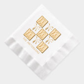 Coquette Bunnies Bows Pasen Gepersonaliseerde naam Folie Servetten (Rechts)