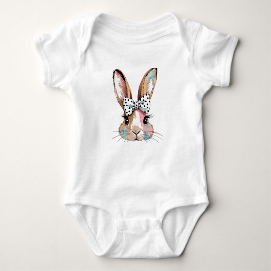 Coquette Bunny Bow Easter Bodysuits & One-Pieces (Voorkant)