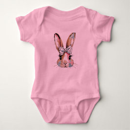 Coquette Bunny Bow Pasen Body's & Rompers Romper