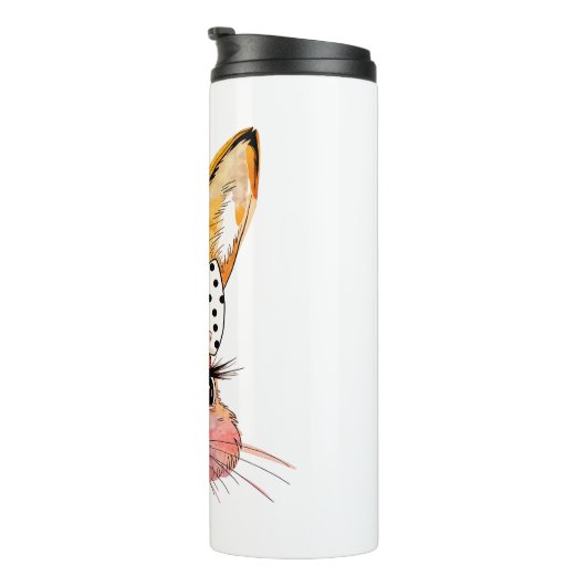 Coquette Bunny Bow Pasen Reizen Mokken & Thermal T Thermosbeker (Geroteerd rechts)