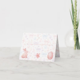 Coquette Bunny & Bows Pasen Tafelkaart Bedankkaart