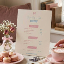Coquette Cafe Menu Roze Strik Bakkerij Dessertweer