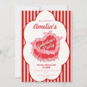 Coquette Cake Galentine's Day Valentijns roze rood Kaart (Voorkant)