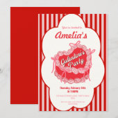 Coquette Cake Galentine's Day Valentijns roze rood Kaart (Voorkant / Achterkant)