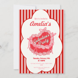 Coquette Cake Galentine's Day Valentijns roze rood Kaart
